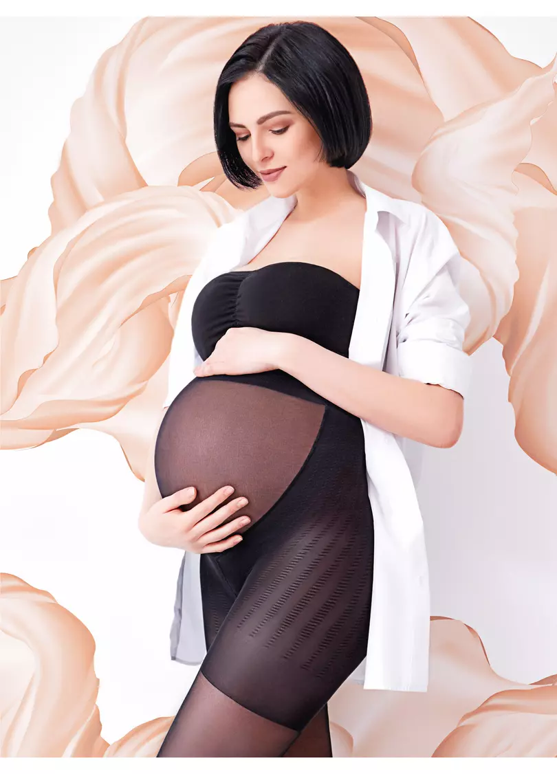 Колготки класичні з шортиками для вагітних Mama 20 den (nero)