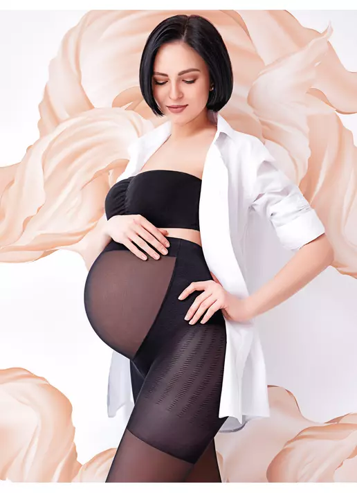 Классические колготы с шортиками для беременных Mama 40 den (nero)