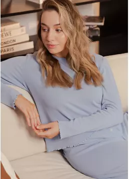 Пижама из ажурного трикотажа MALLOW 5346/310 cornflower blue (голубой)