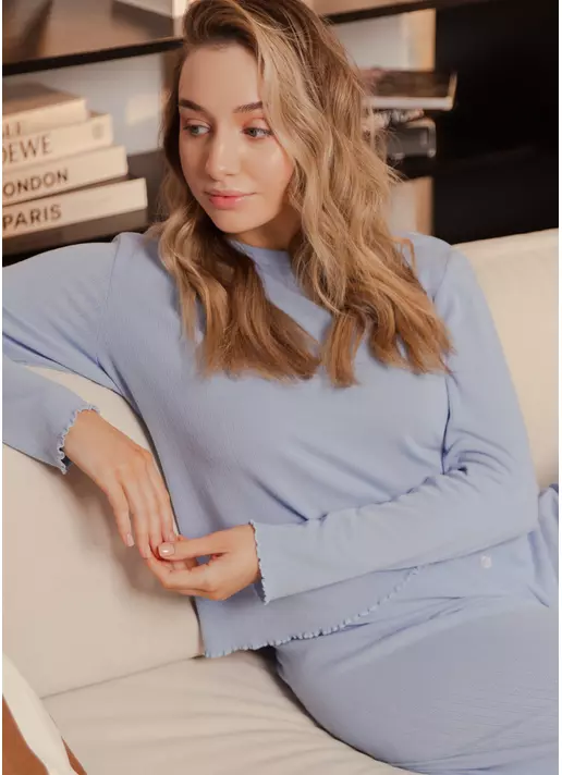 Пижама из ажурного трикотажа MALLOW 5346/310 cornflower blue (голубой)