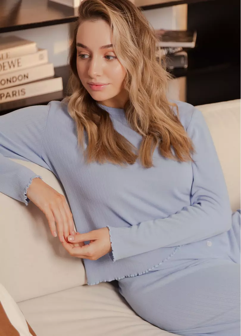 Пижама из ажурного трикотажа MALLOW 5346/310 cornflower blue (голубой)