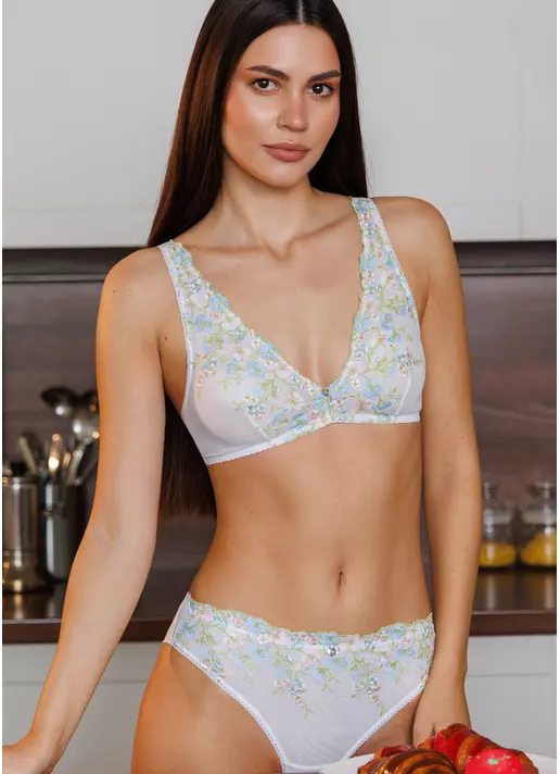 Труси бразиліана Olympia 2231/47 white/blue (білий)