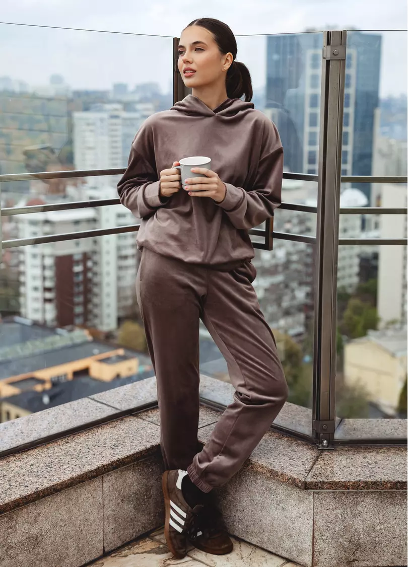 Велюровий комплект SOFT WINTER 5814/080 mokko (коричневий)