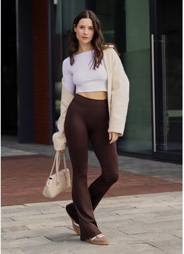 Леггинсы клеш LEGGINGS FLARED hot chocolate (коричневый)