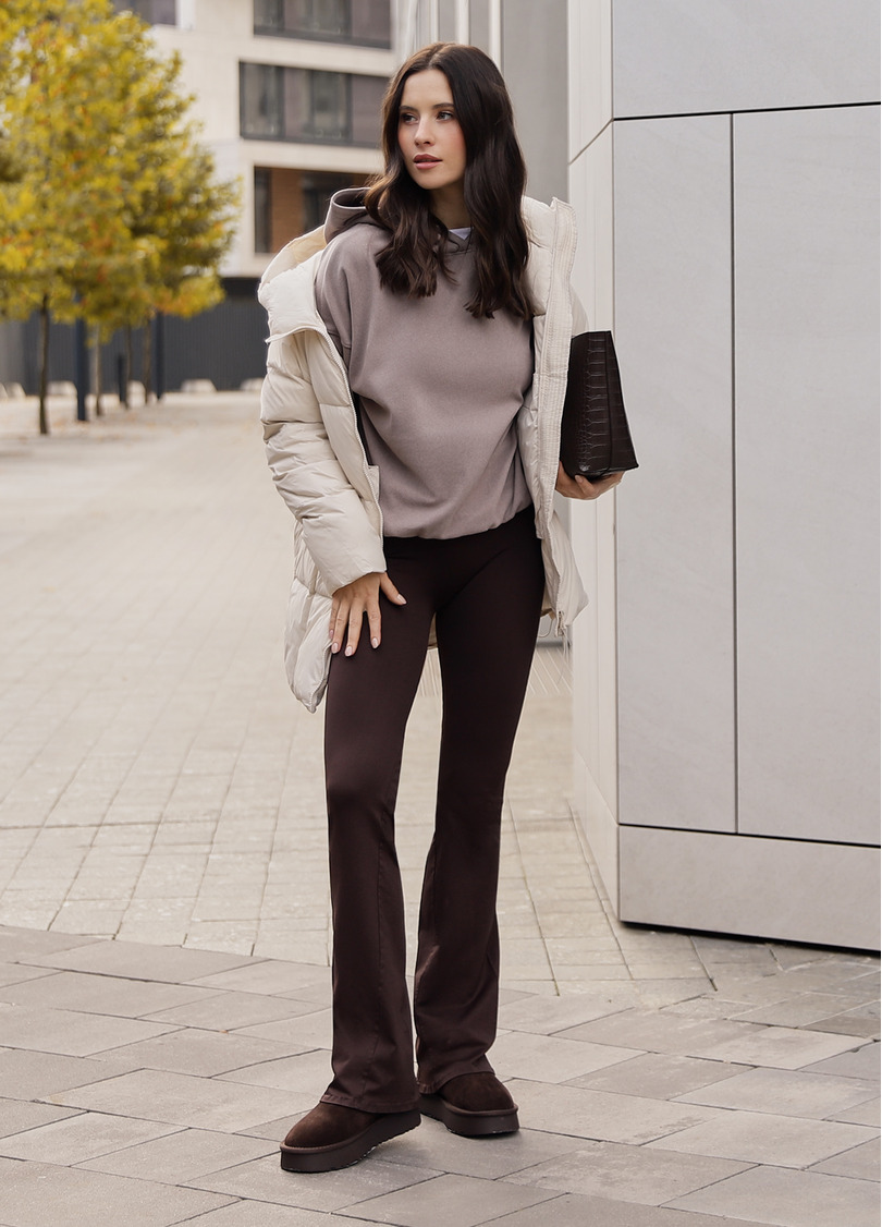 Леггинсы клеш LEGGINGS FLARED hot chocolate (коричневый)