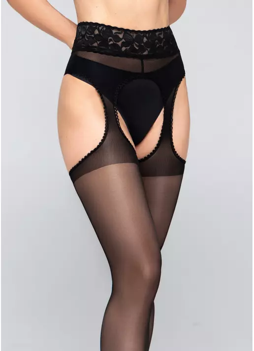 Колготки с имитацией чулок Impresso Love 20 den nero (черный)