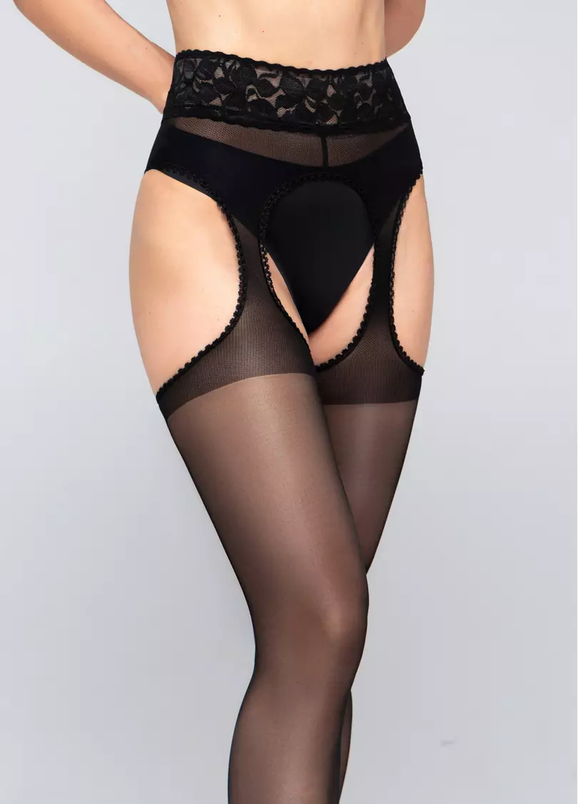 Колготки с имитацией чулок Impresso Love 20 den nero (черный)