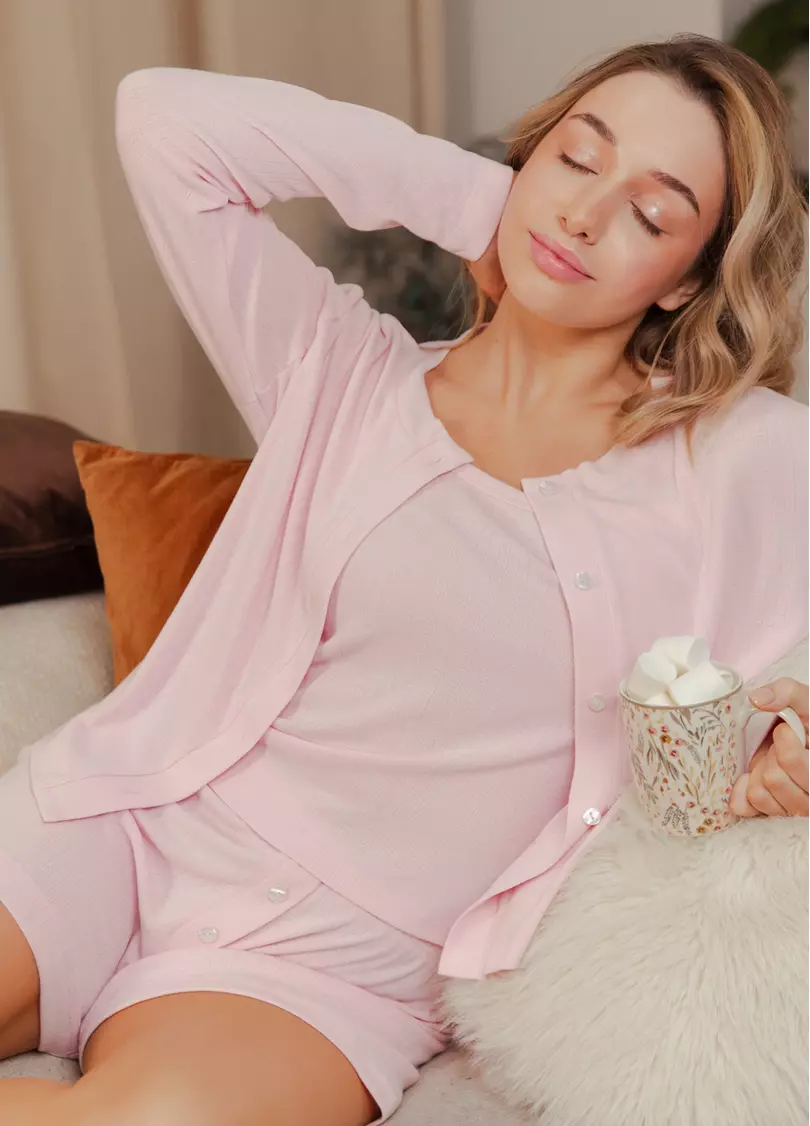 Пижамный комплект тройка MALLOW 10201/310 pink (розовый)