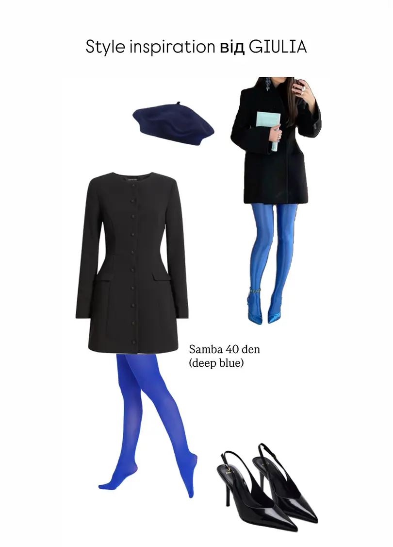 Колготки матові з мікрофібри Samba 40 den (deep blue)
