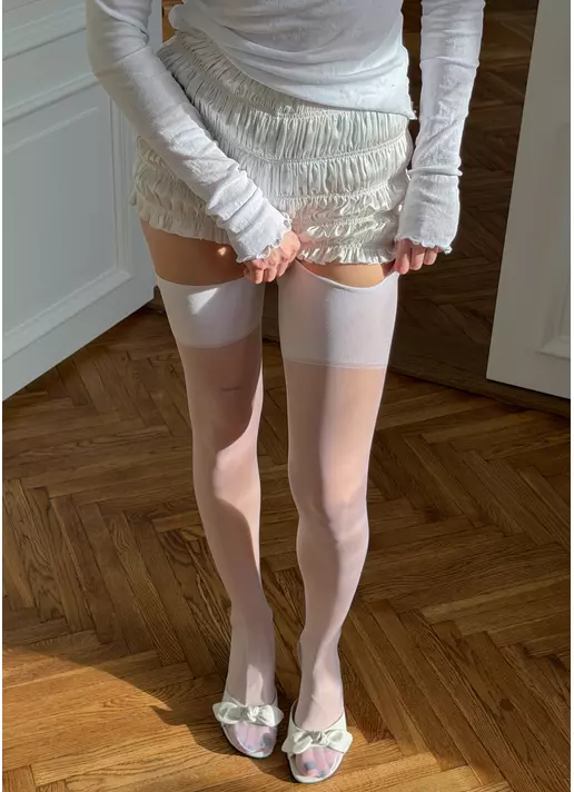 Панчохи з гладкою резинкою Segreto 20 den bianco (білий)