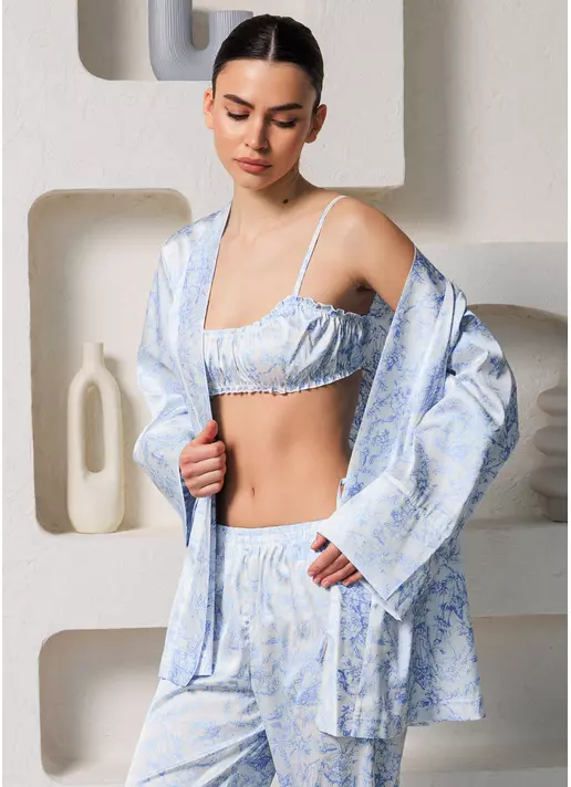Шелковый бралет TOILE SILK 1618/100 (голубой) Шелковый бралет TOILE SILK 1618/100 (голубой)