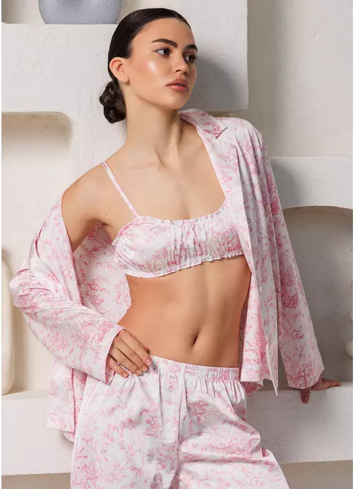 Шелковый бралет TOILE SILK 1618/100 (розовый)