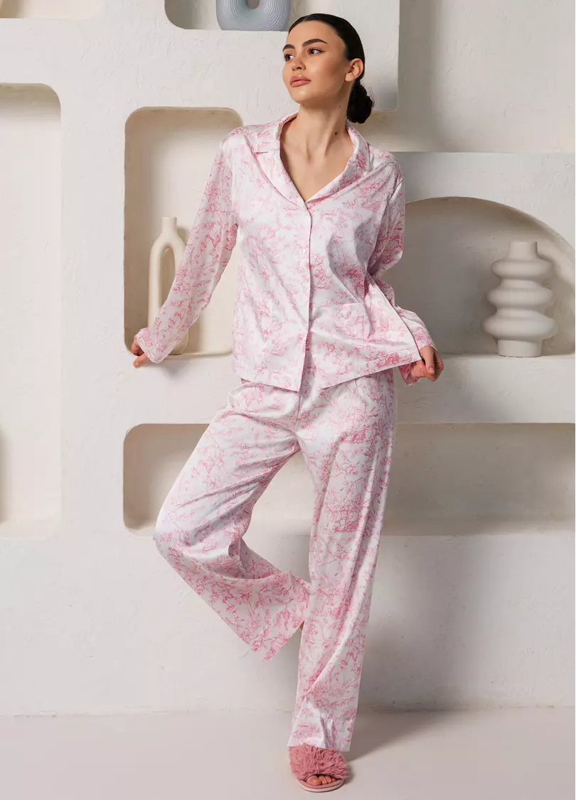 Шелковая пижама TOILE SILK 5511/050 (розовый)