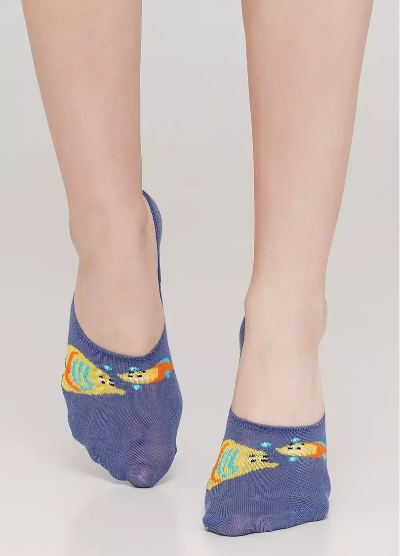 Детские подследники с рисунком рыбок KF1 MARINE 008 (синий)