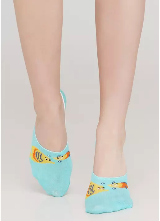 Детские подследники с рисунком рыбок KF1 MARINE 008 (мятный)