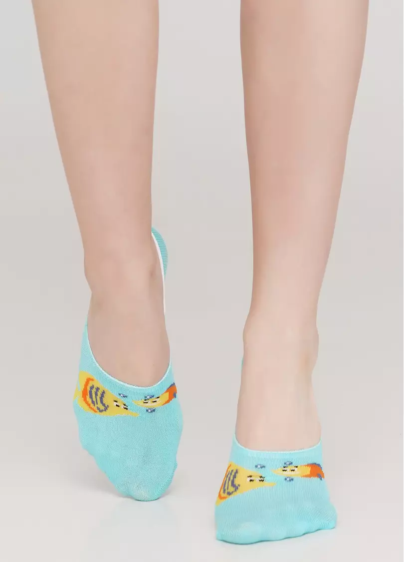 Детские подследники с рисунком рыбок KF1 MARINE 008 (мятный)