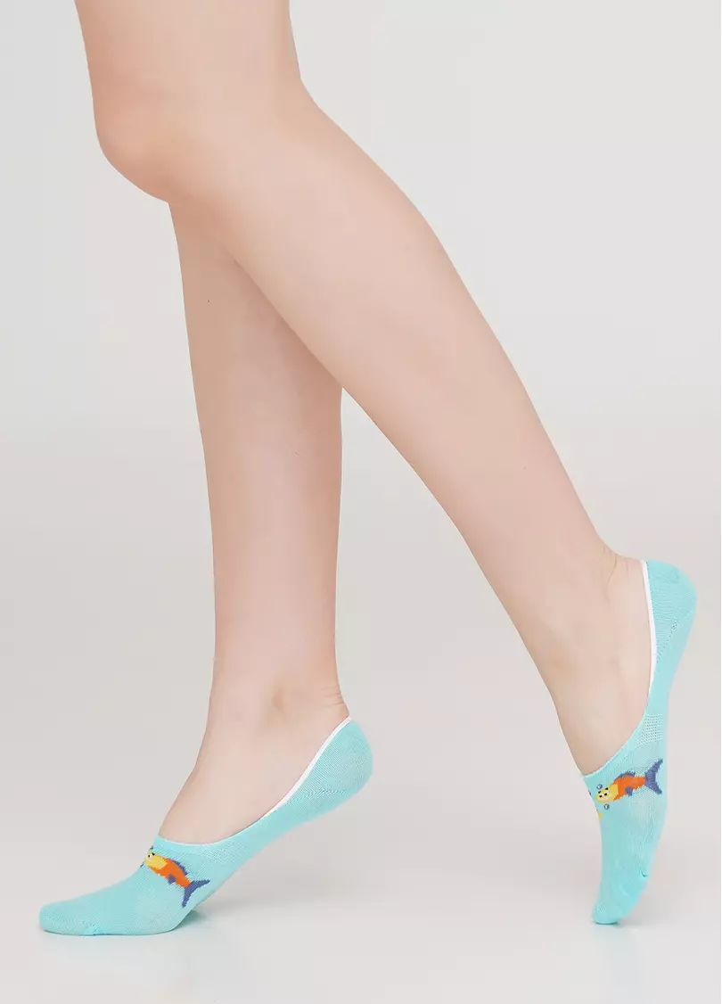 Детские подследники с рисунком рыбок KF1 MARINE 008 (мятный)