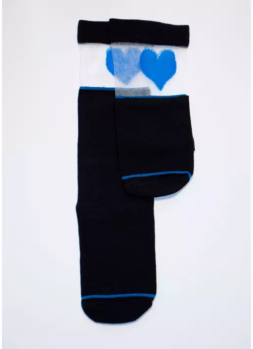 Гольфы для девочек KG1 CRISTAL 007 nero/blue (черный)