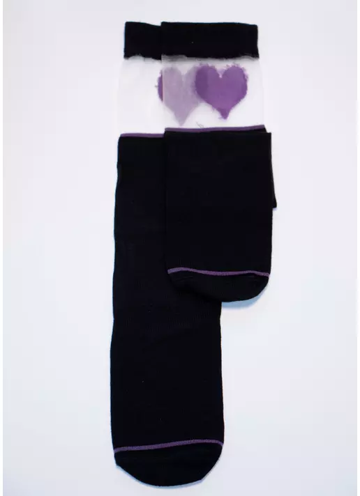 Гольфы для девочек KG1 CRISTAL 007 nero/violet (черный)