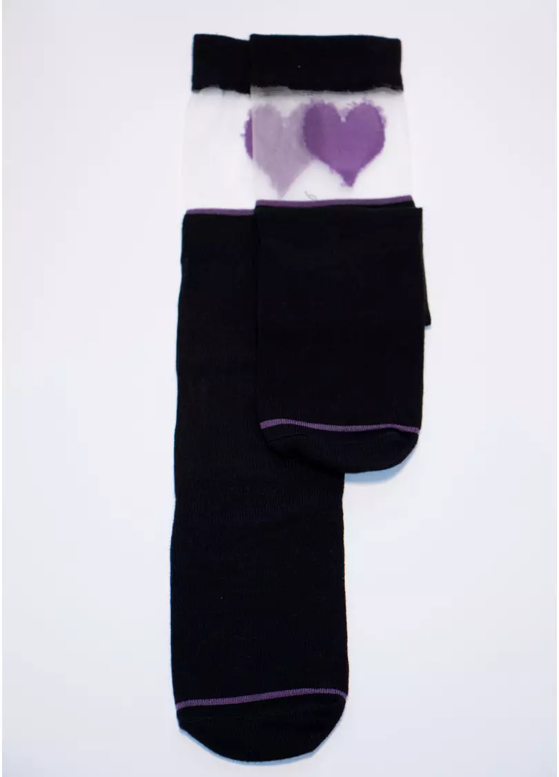 Гольфы для девочек KG1 CRISTAL 007 nero/violet (черный)