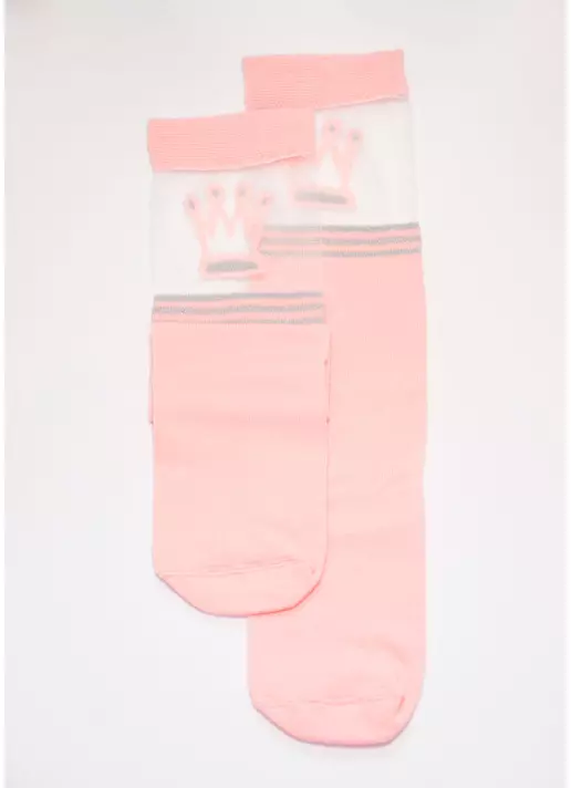 Гольфы для девочек KG1 CRISTAL LUREX 001 geranium (розовый)