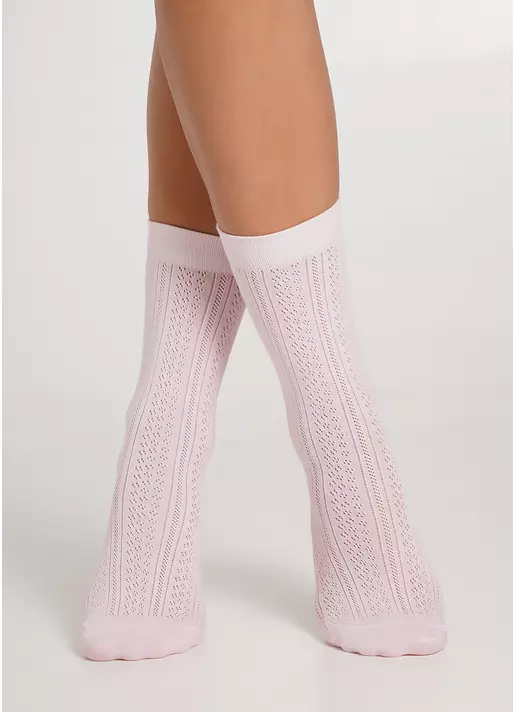 Детские гольфы из хлопка KGT-03 gambaletto pearl (розовый) Детские гольфы из хлопка KGT-03 gambaletto pearl (розовый)