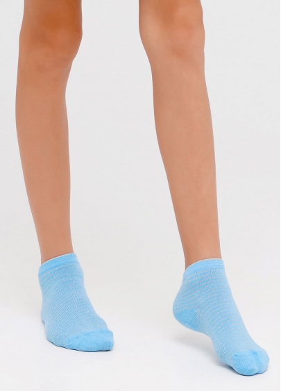 Теплі дитячі шкарпетки в смужку KLM-002 calzino baby blue (блакитний)
