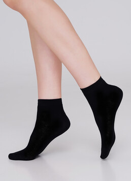 Детские хлопковые носки (2 пары) KS2 CLASSIC (пак х2) light grey melange/black (серый меланж/черный)