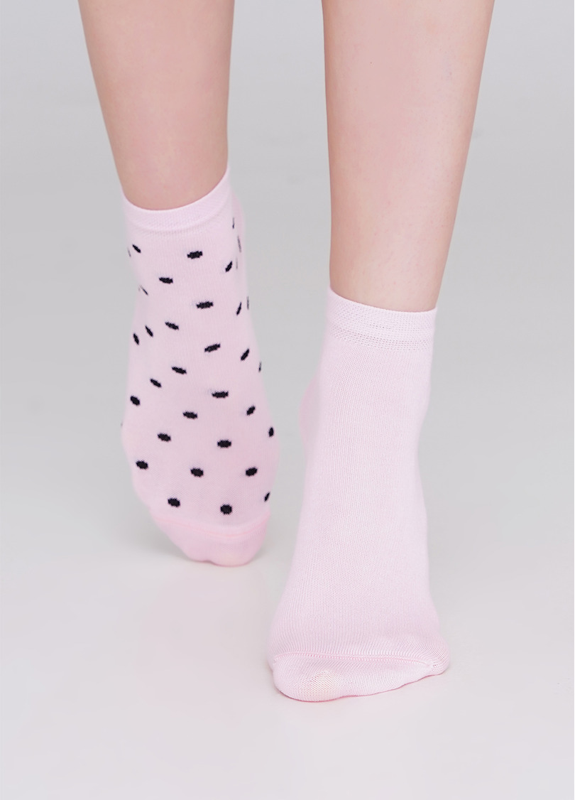 Детские хлопковые носки KS2 CLASSIC + KS2 BASIC 001 pearl (розовый)