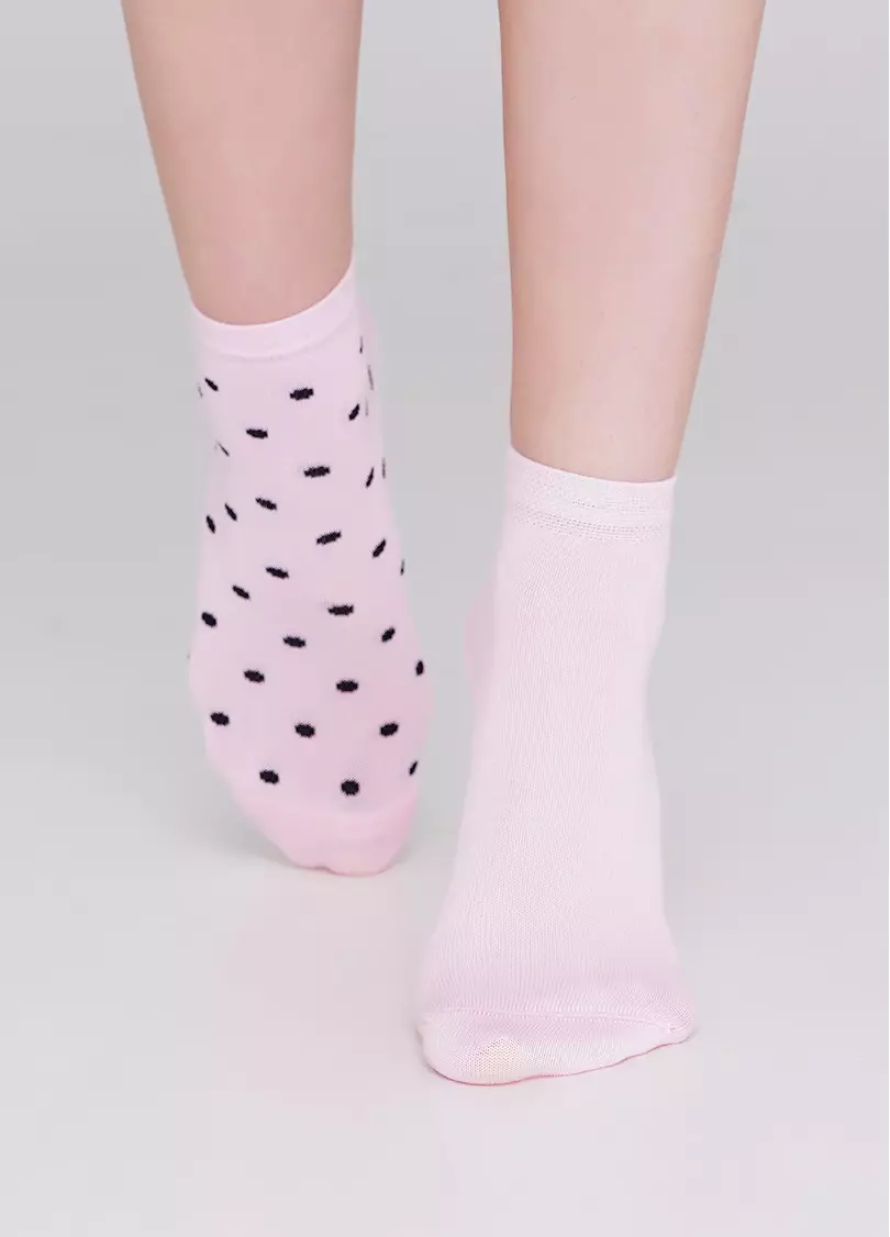 Детские хлопковые носки KS2 CLASSIC + KS2 BASIC 001 pearl (розовый)