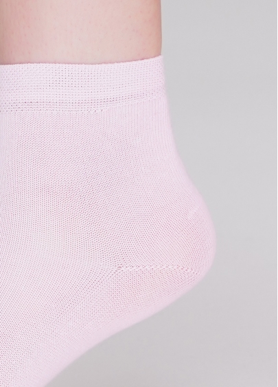 Дитячі бавовняні шкарпетки (2 пари) KS2 CLASSIC (пак х2) light grey melange/pearl (сірий меланж/рожевий)