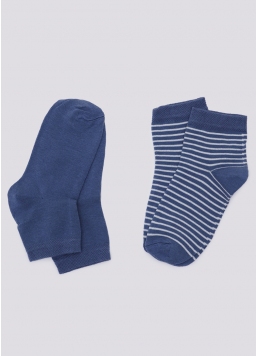 Дитячі шкарпетки набір з 2-х пар KS2 CLASSIC + KS2 BASIC 002 jeans (синій)