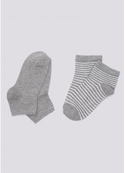 Дитячі шкарпетки набір з 2-х пар KS2 CLASSIC + KS2 BASIC 002 light grey melange (сірий)