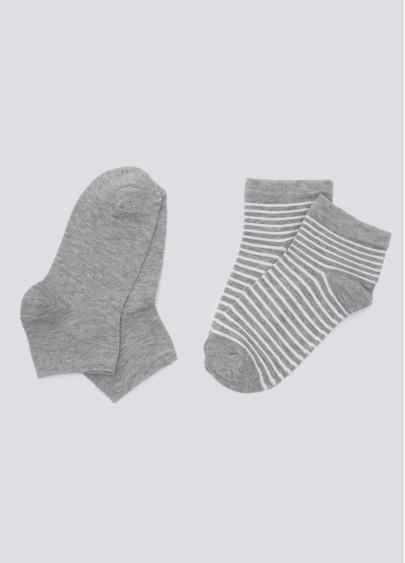 Детские носки набор из 2-х пар KS2 CLASSIC + KS2 BASIC 002 light grey melange (серый)