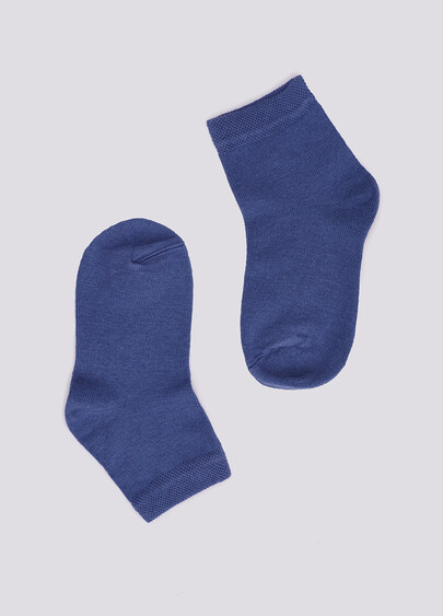 Детские хлопковые носки (2 пары) KS2 CLASSIC (пак х2) light grey melange/jeans (серый/голубой)