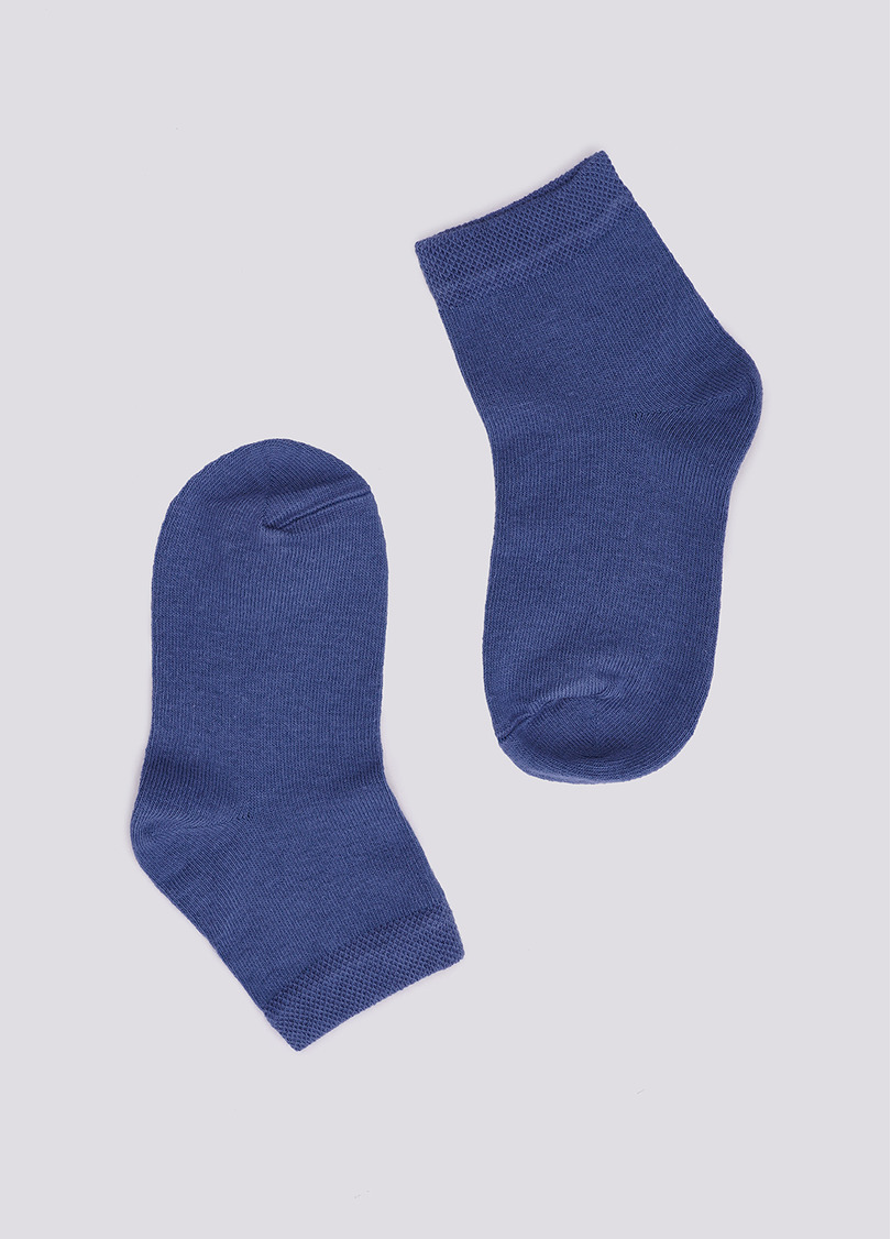 Дитячі бавовняні шкарпетки (2 пари) KS2 CLASSIC (пак х2) light grey melange/jeans (сірий/блакитний)