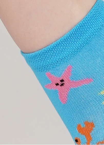 Детские короткие носки KS2 MARINE 009 (голубой)