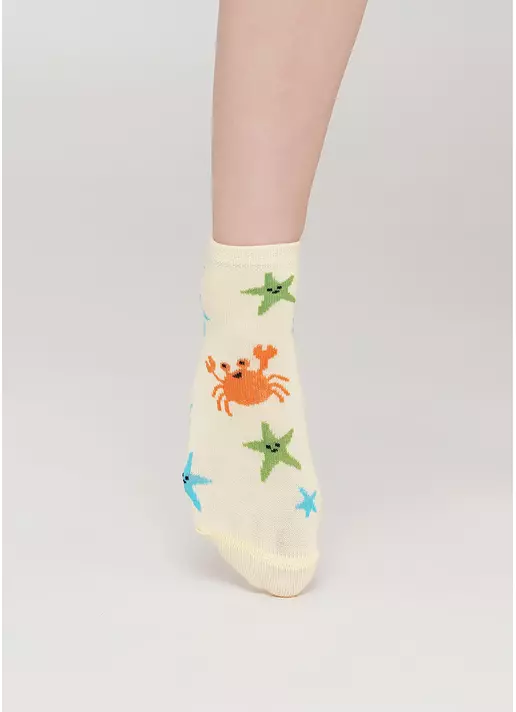 Детские короткие носки KS2 MARINE 009 (желтый)