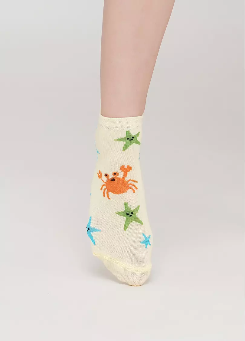 Детские короткие носки KS2 MARINE 009 (желтый)