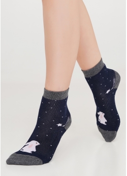 Махровые носки детские с рисунком Кролик KS2C/Te-002 navy (синий)