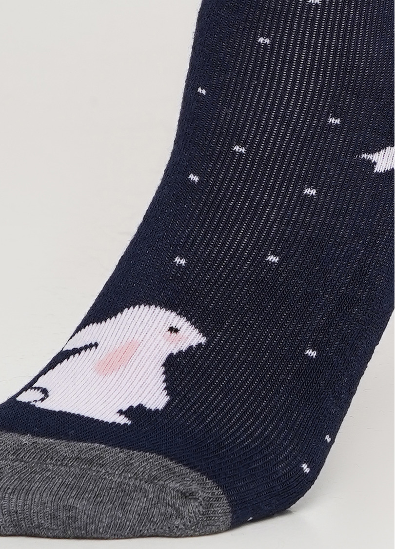 Махровые носки детские с рисунком Кролик KS2C/Te-002 navy (синий)