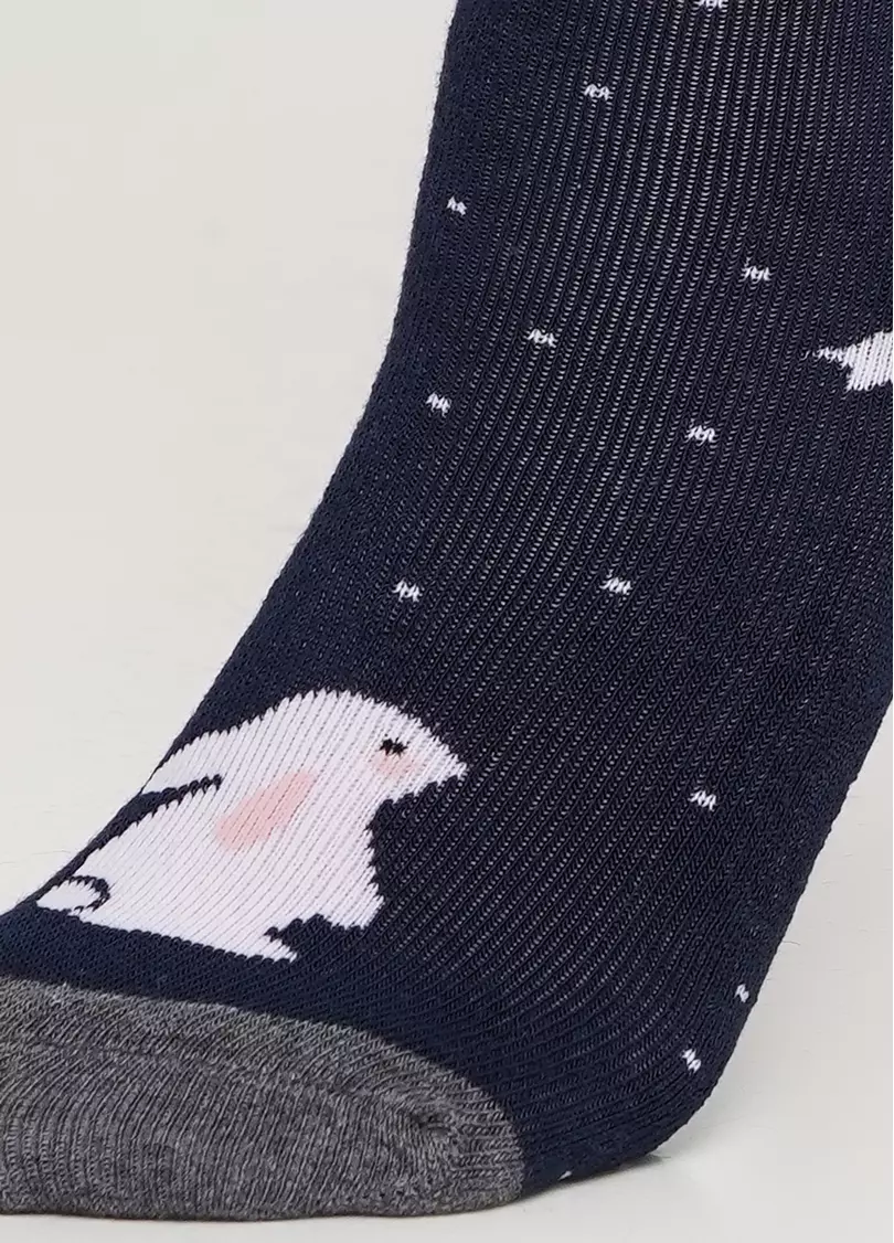 Махрові шкарпетки дитячі з малюнком Кролик KS2C/Te-002 navy (синій)