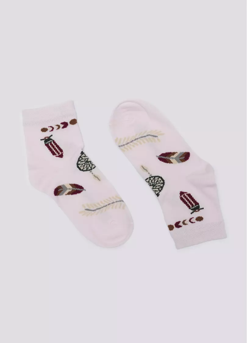Детские носки с узором в стиле бохо KS3 BOHO (F) 001 blushing bride (розовый)