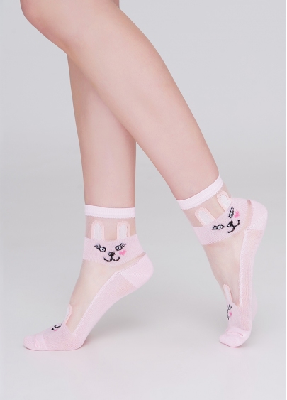 Дитячі шкарпетки зі вставкою з мононитки KS3 CRISTAL 001 (рожевий)