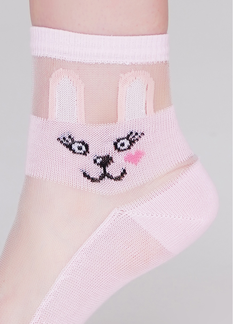 Детские носки со вставкой из мононити KS3 CRISTAL 001 (розовый)