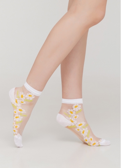 Детские носки прозрачные с ромашками KS3 CRISTAL 016