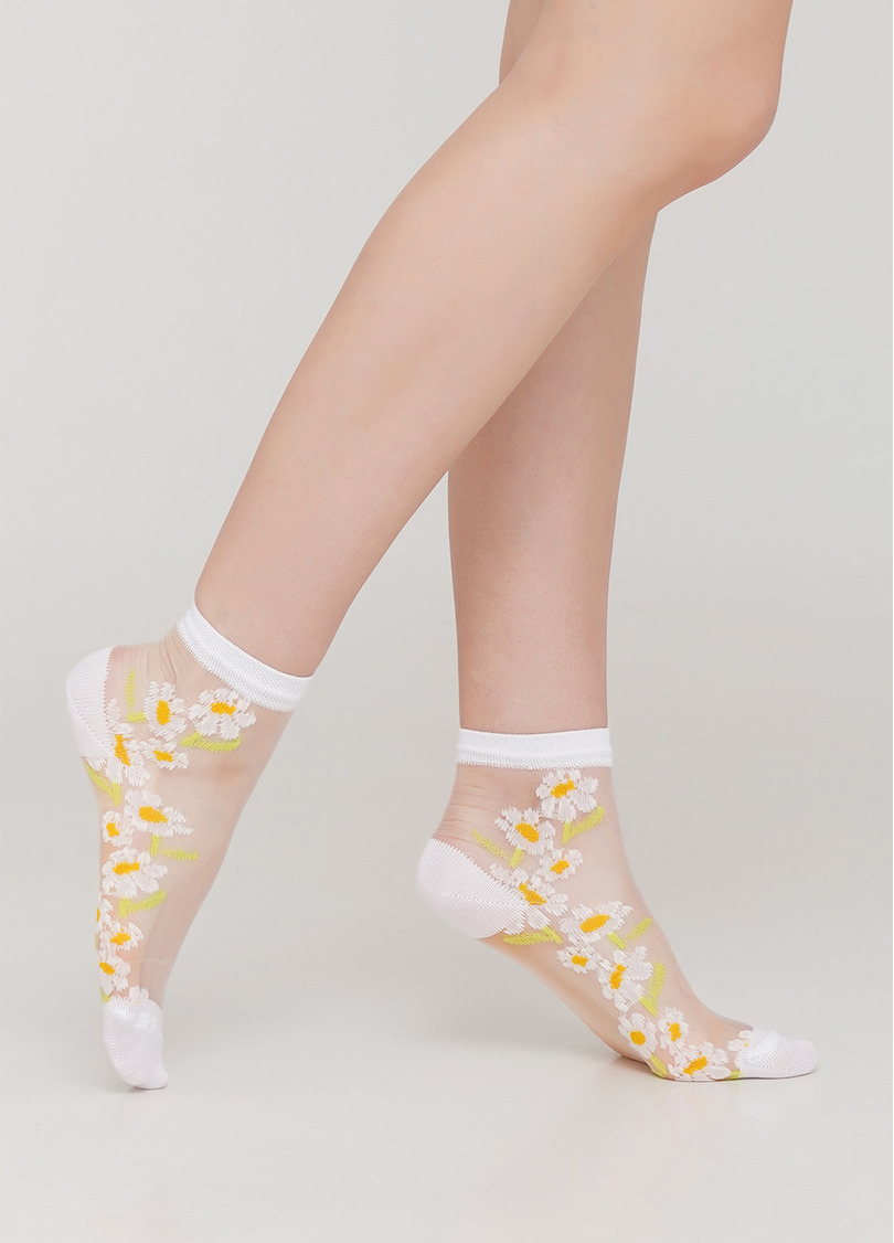 Детские носки прозрачные с ромашками KS3 CRISTAL 016