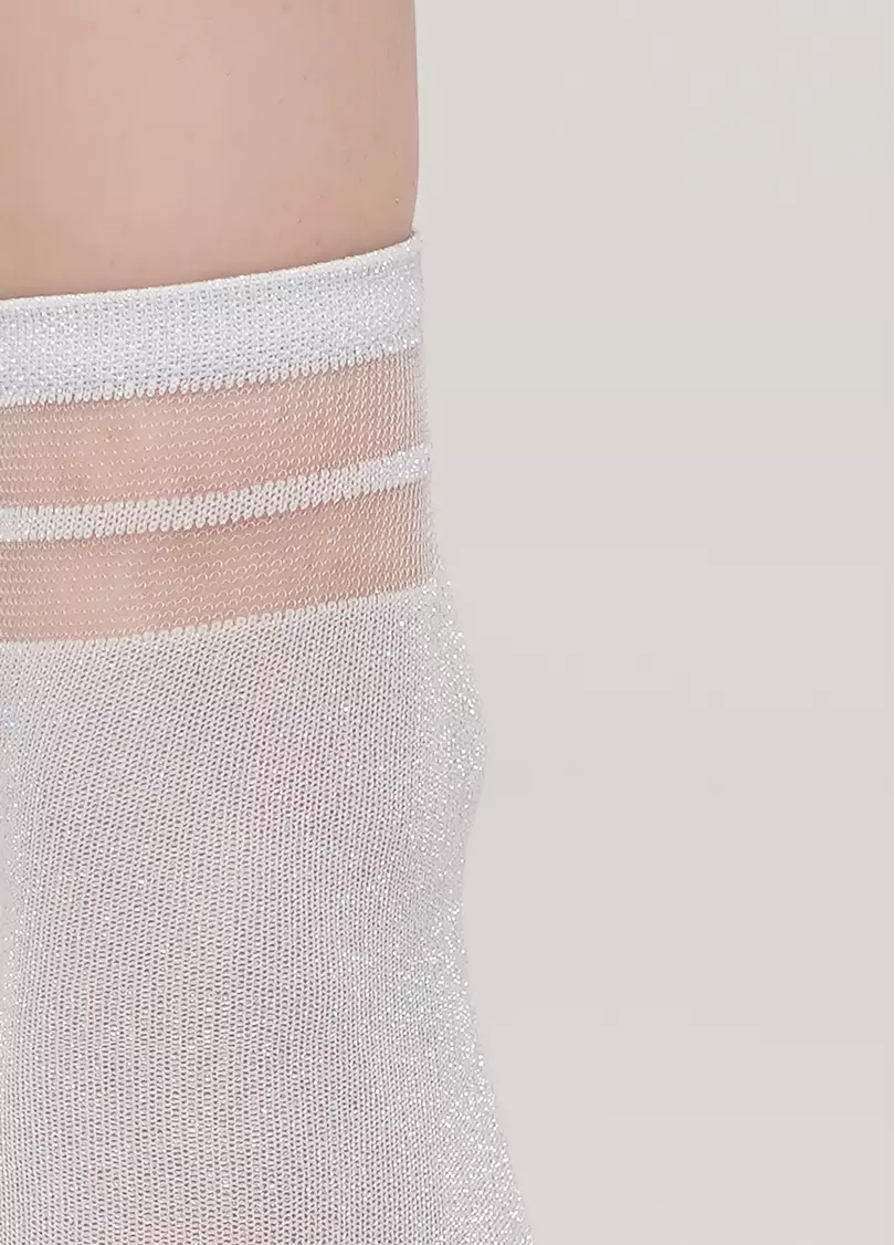 Детские носки с люрексом KS3 CRISTAL LUREX PA 001 bianco (белый)