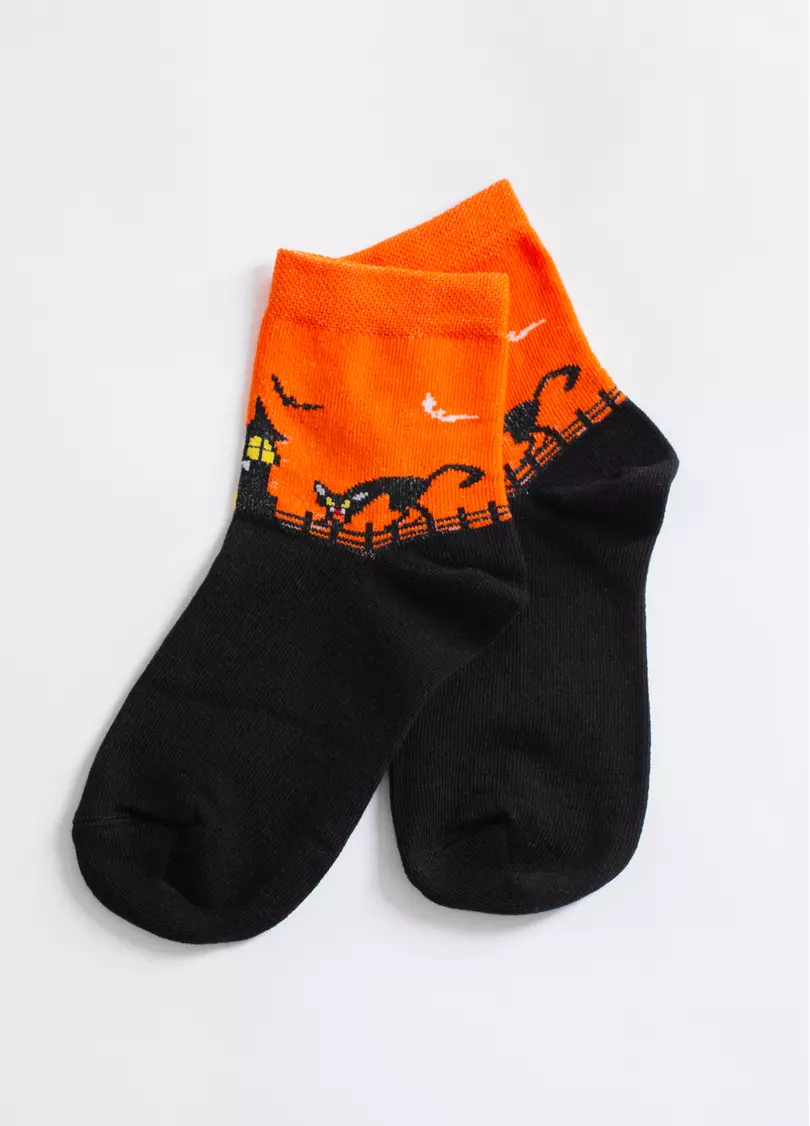 Детские носки Хэллоуин KS3 HALLOWEEN 2502 orange (оранжевый)