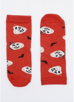 Дитячі шкарпетки з гарбузами на Геловін KS3 HALLOWEEN (F) 2301 ceramite (помаранчевий)